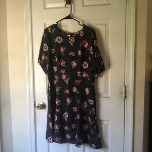 Loft Outlet Floral Dress; sz L; NWT